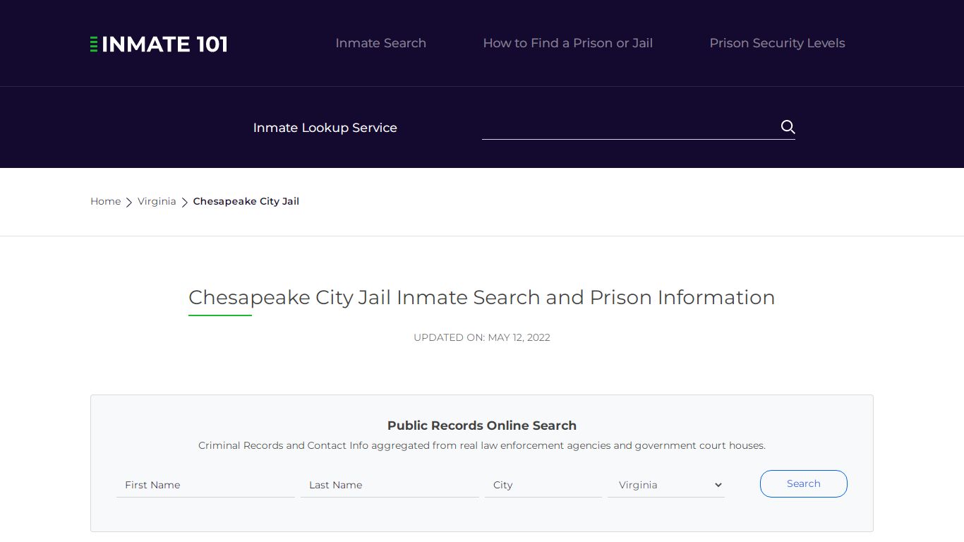 Chesapeake City Jail Inmate Search, Visitation, Phone no ...